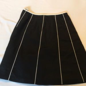 Transitions Black & White Striped Skirt